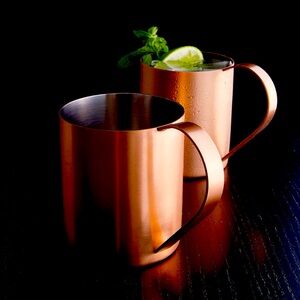 NWT Crate & Barrel Moscow Mule 16-Oz. Mugs in Copper Set of 4